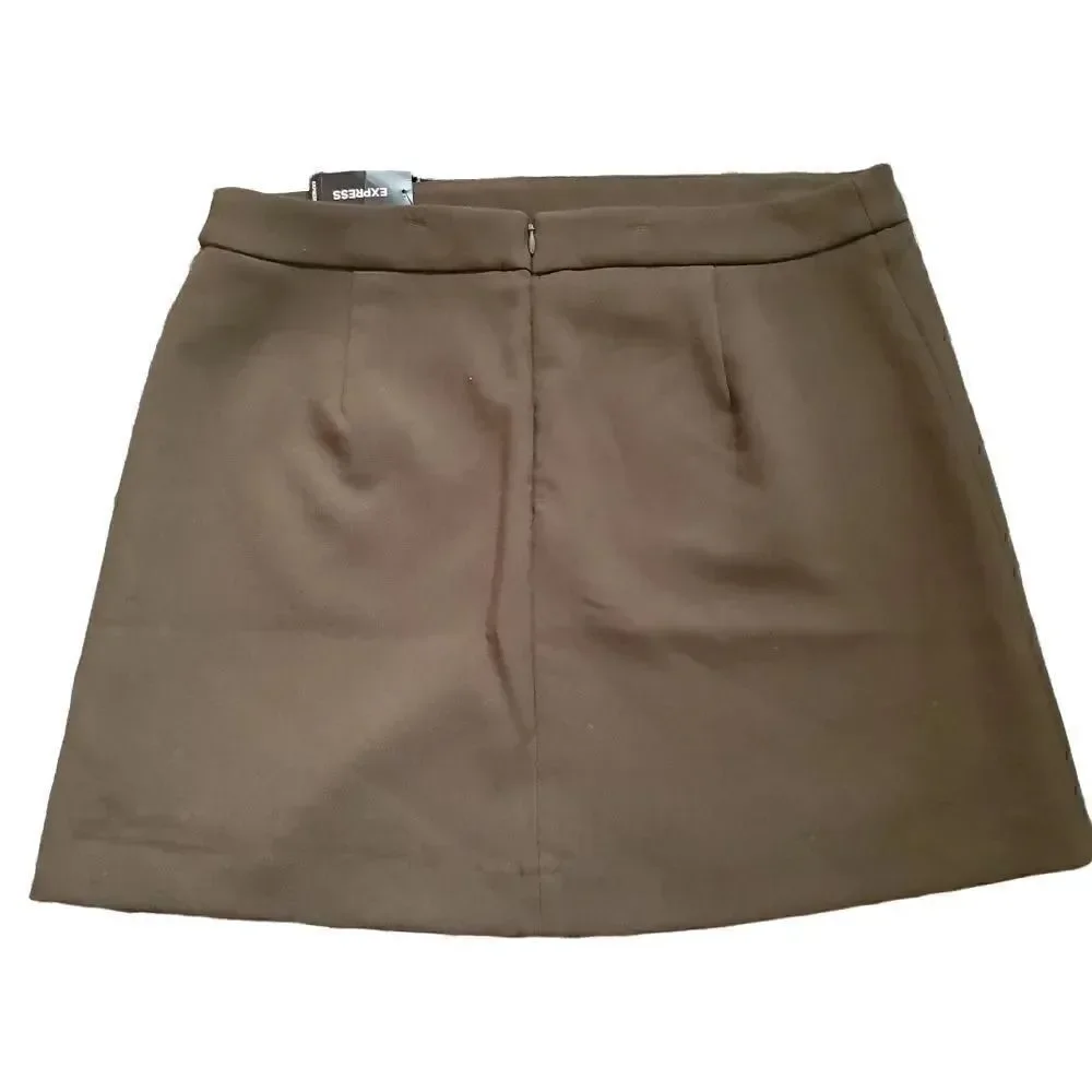 Express Ladies Size 14 Olive Green Mini Skirt